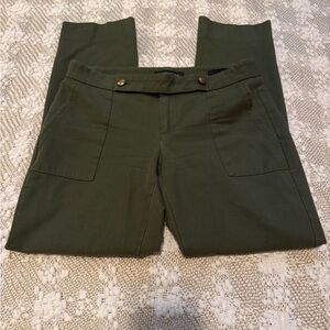 Banana Republic Ryan Olive Green Tapered Utility Style Pants